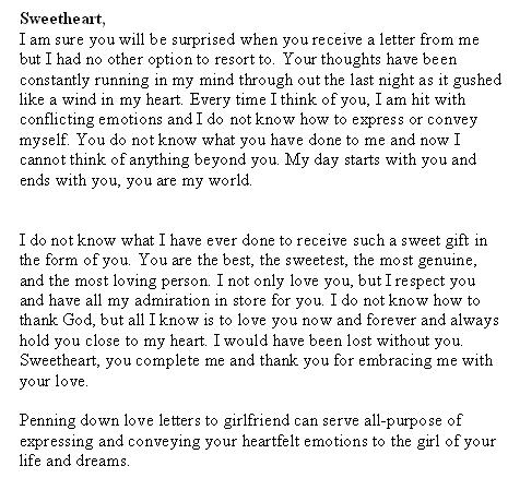 love letters for girlfriend pdf